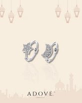 Moon & Star Huggie Earrings